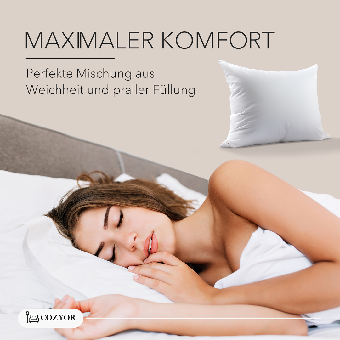 Dekokissen Sofakissen prall gefüllt, 100% Polyester weich & allergikerfreundlich , Füllkissen, Kuschelkissen