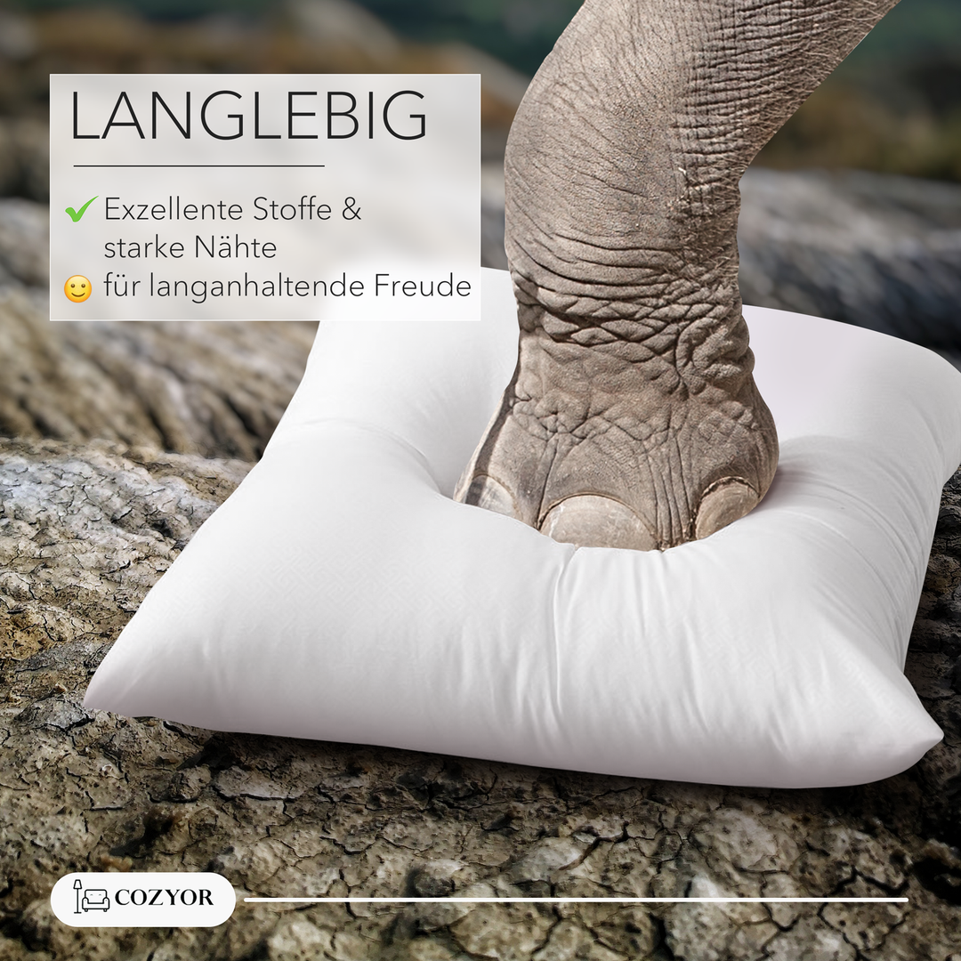 Dekokissen Sofakissen prall gefüllt, 100% Polyester weich & allergikerfreundlich , Füllkissen, Kuschelkissen