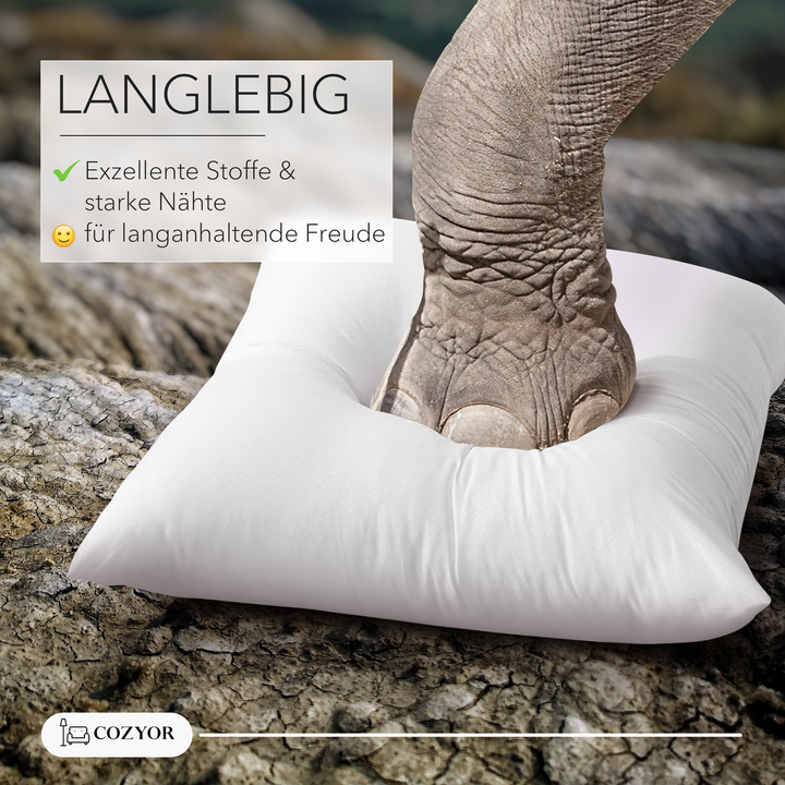 Dekokissen Sofakissen prall gefüllt, 100% Polyester weich & allergikerfreundlich , Füllkissen, Kuschelkissen