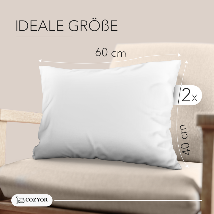 Dekokissen Sofakissen prall gefüllt, 100% Polyester weich & allergikerfreundlich , Füllkissen, Kuschelkissen