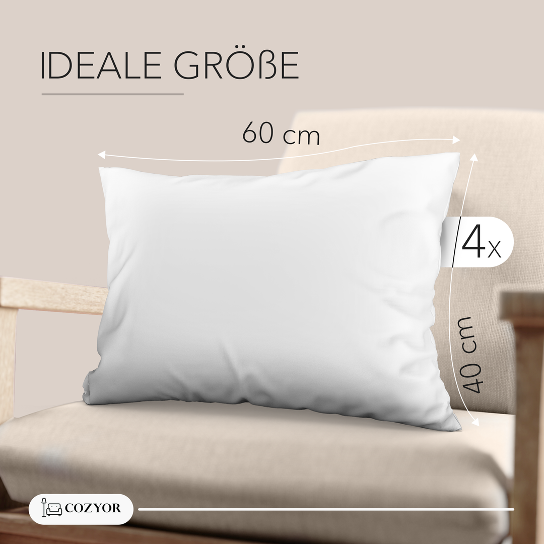 Dekokissen Sofakissen prall gefüllt, 100% Polyester weich & allergikerfreundlich , Füllkissen, Kuschelkissen