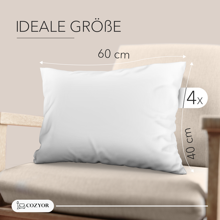 Dekokissen Sofakissen prall gefüllt, 100% Polyester weich & allergikerfreundlich , Füllkissen, Kuschelkissen