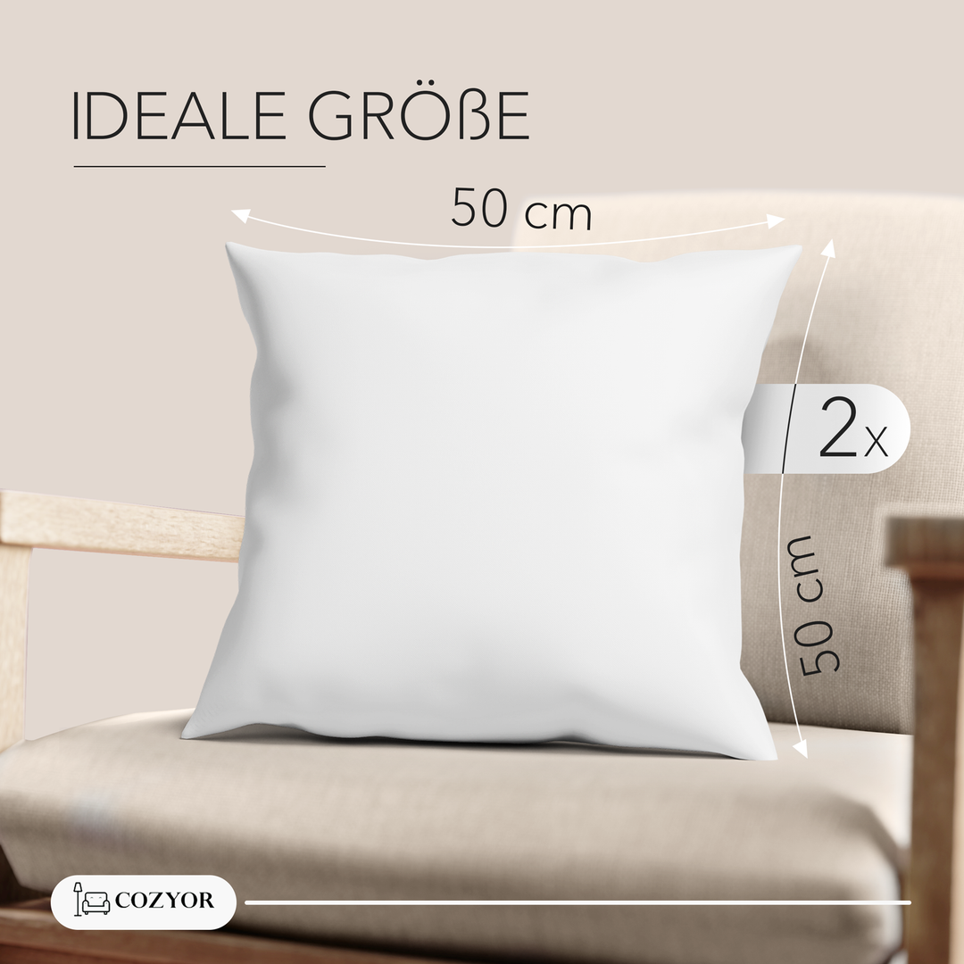 Dekokissen Sofakissen prall gefüllt, 100% Polyester weich & allergikerfreundlich , Füllkissen, Kuschelkissen