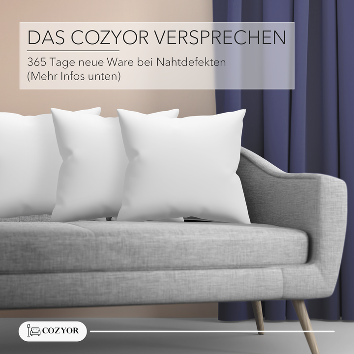 Dekokissen Sofakissen prall gefüllt, 100% Polyester weich & allergikerfreundlich , Füllkissen, Kuschelkissen