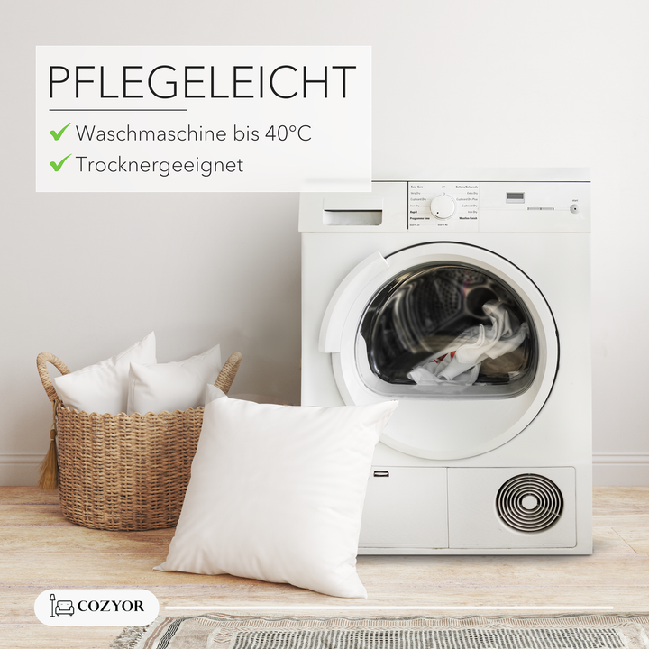 Dekokissen Sofakissen prall gefüllt, 100% Polyester weich & allergikerfreundlich , Füllkissen, Kuschelkissen